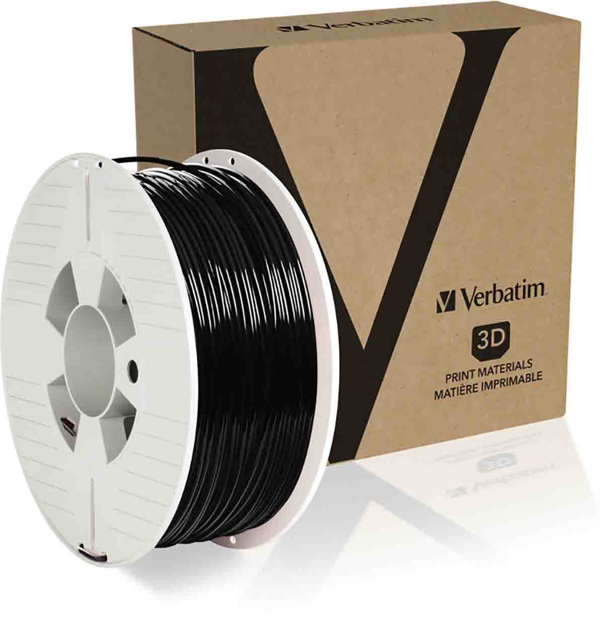Verbatim 2.85 mm Black PET-G 3D Printer Filament, 1 kg