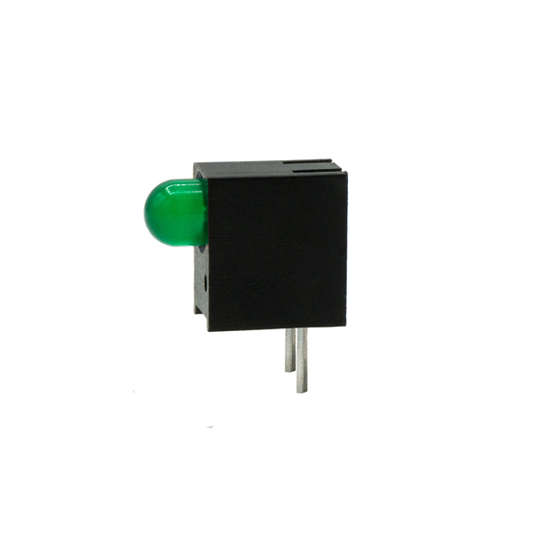 Dialight Green Right Angle PCB LED Indicator, 1 LEDs 5 mm (T-1 3/4) 7.5 V