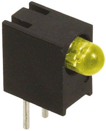 551-0707f Dialight 551-0707F Yellow Right Angle PCB LED Indicator, 1 LEDs 5 mm (T-1 3/4) 7.5 V