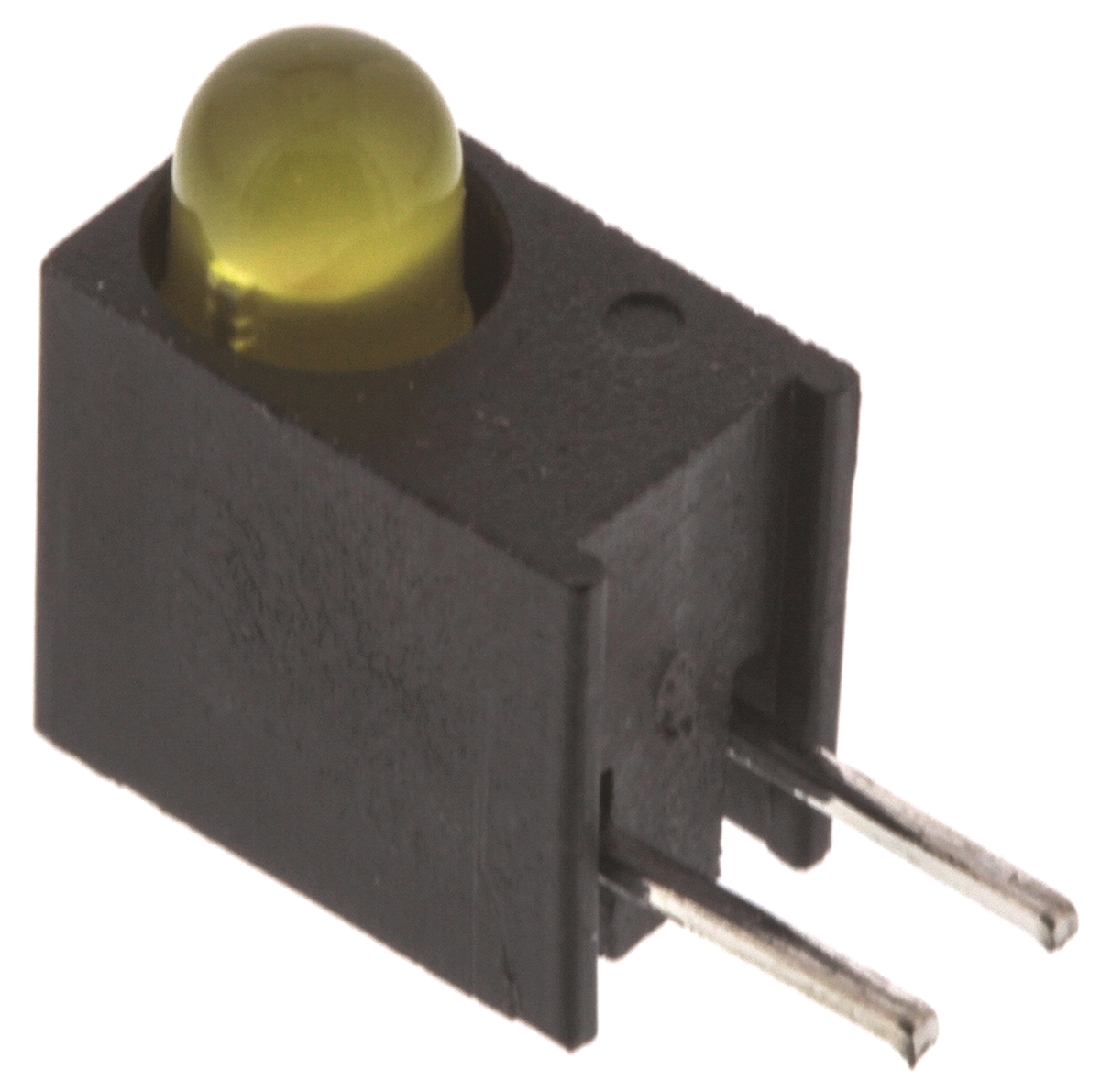 Dialight 551-1207F Yellow Right Angle PCB LED Indicator, 1 LEDs 5 mm (T-1 3/4) 1.8 V