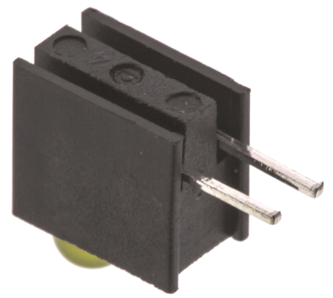 551-1207f Dialight 551-1207F Yellow Right Angle PCB LED Indicator, 1 LEDs 5 mm (T-1 3/4) 1.8 V