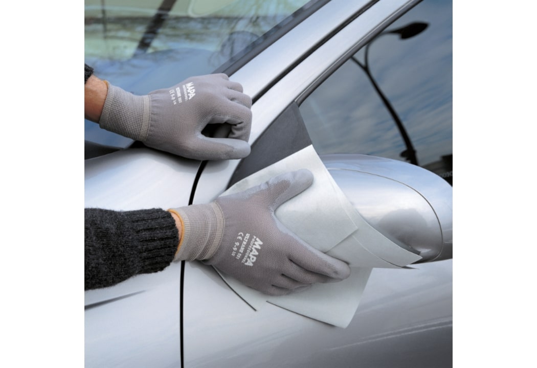 551-8-5 Mapa ULTRANE 551 Grey Polyurethane Work Gloves, Size 8, Polyurethane Coating