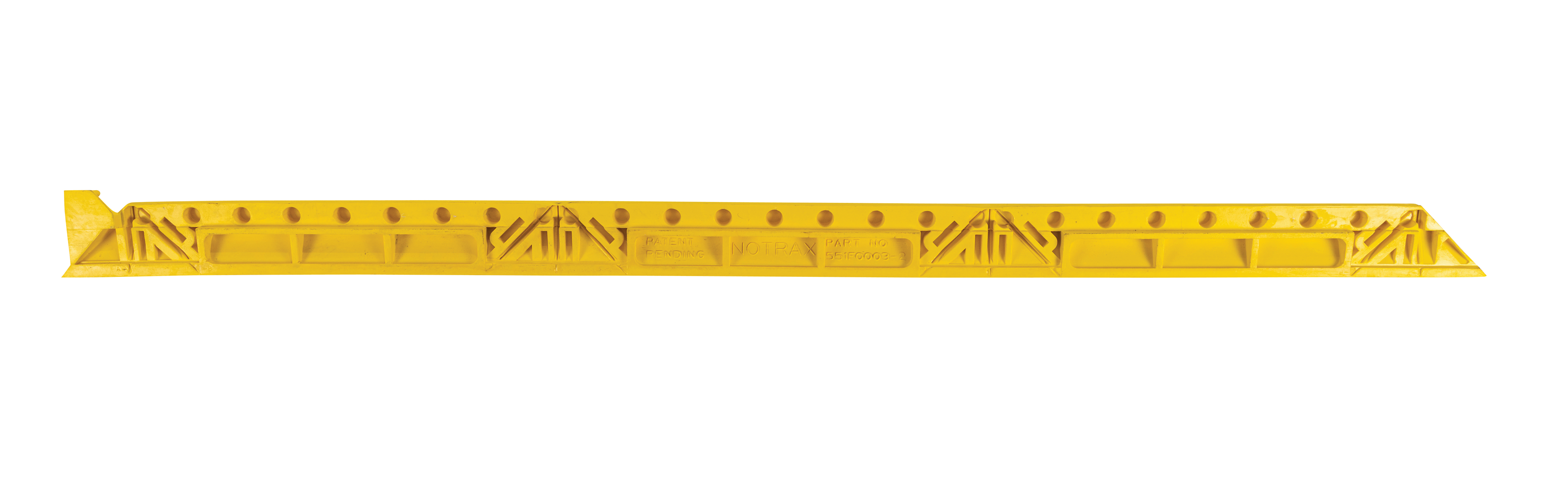 Notrax Yellow Edge Protection Strip Nitrile Rubber (NBR) Bevel Ribbed Finish 101 cm x 5cm x 19 mm