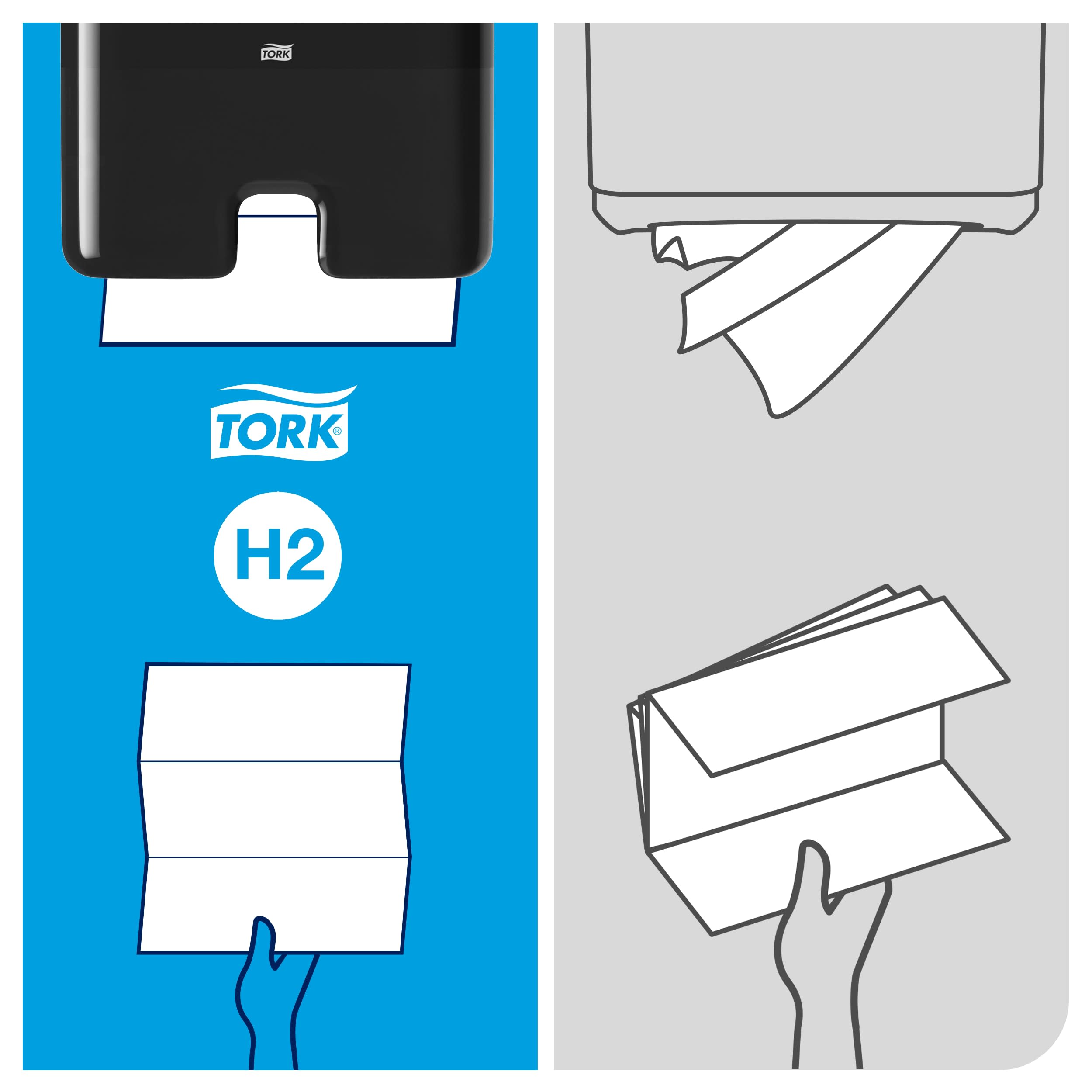 552008 Tork Plastic Black Wall Wall Mount Paper Towel Dispenser, 10.2 cm x 44.4 cm x 30.2cm