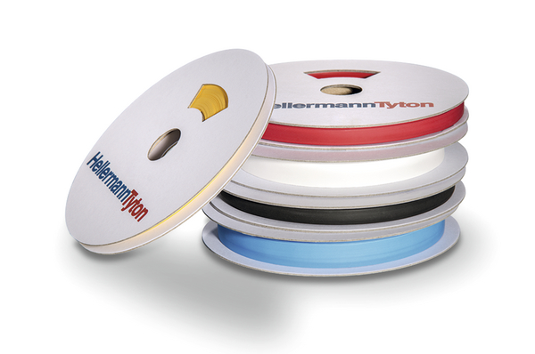 HellermannTyton TCGT Heat Shrink Cable Marker, White, Pre-printed "Continuous Tube", 18 mm Cable, 6 mm Cable, 553-31851