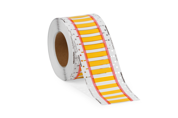 HellermannTyton TULT DS Heat Shrink Cable Marker, Yellow, Pre-printed "Ladder Style", 9 mm Cable, 3 mm Cable, 553-71025