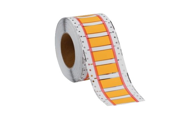 HellermannTyton TULT DS Heat Shrink Cable Marker, Yellow, Pre-printed "Ladder Style", 18 mm Cable, 6 mm Cable, 553-71037