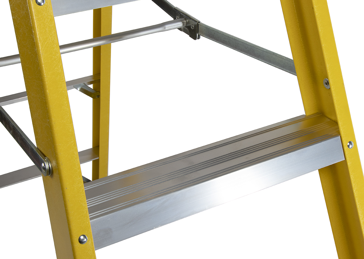 553-826 RS PRO Fibreglass 8 steps Step Ladder, 2.1m platform height
