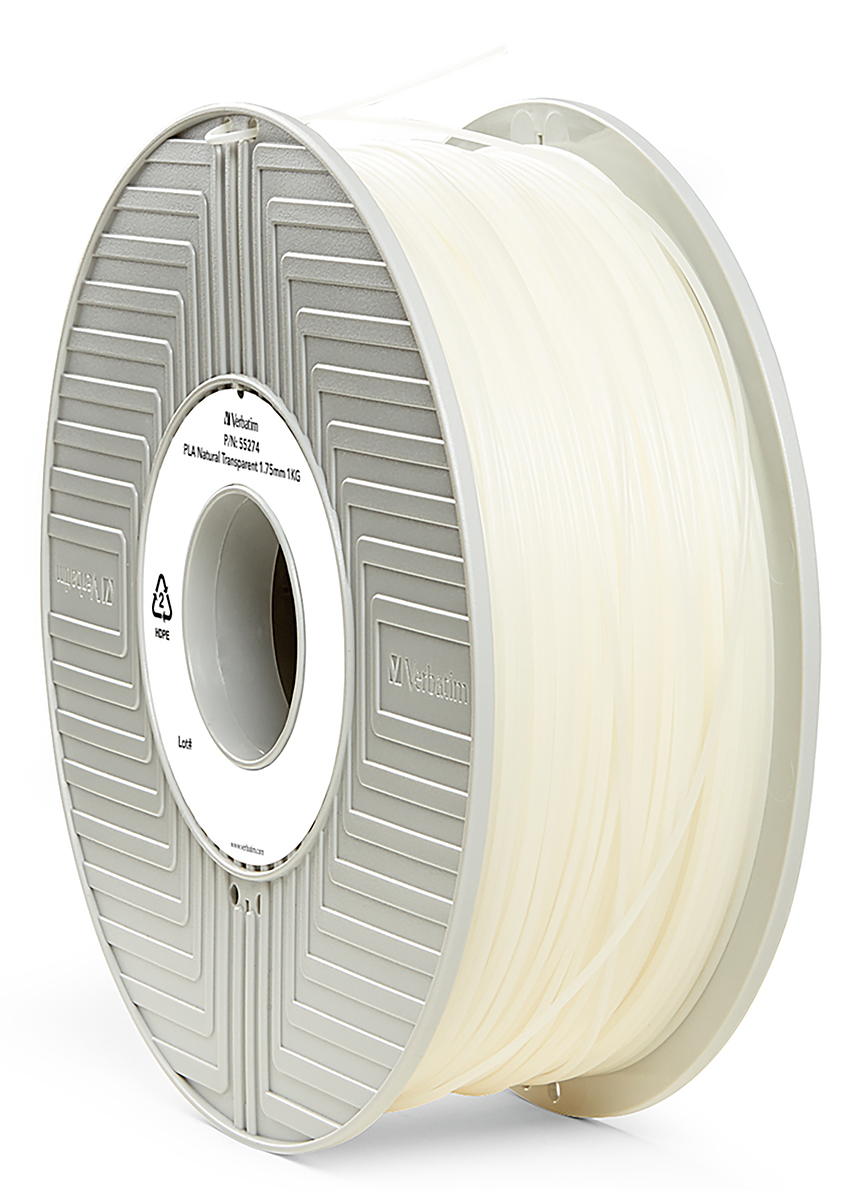 Verbatim 1.75 mm Transparent PLA 3D Printer Filament, 1 kg