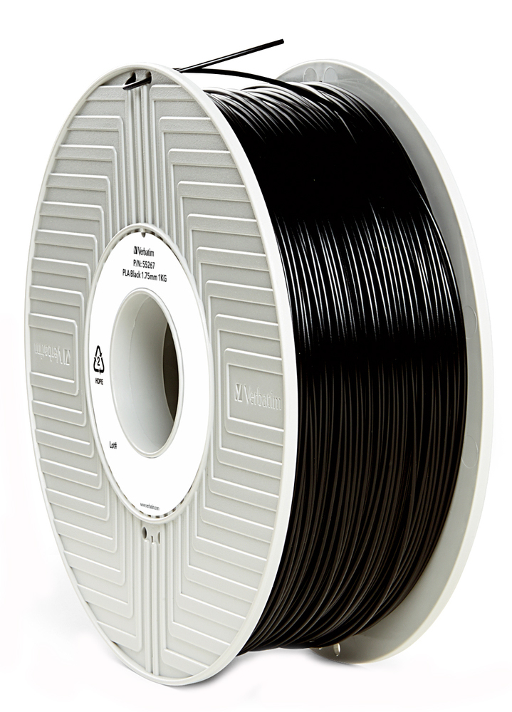 Verbatim 1.75 mm Black PLA 3D Printer Filament, 1 kg