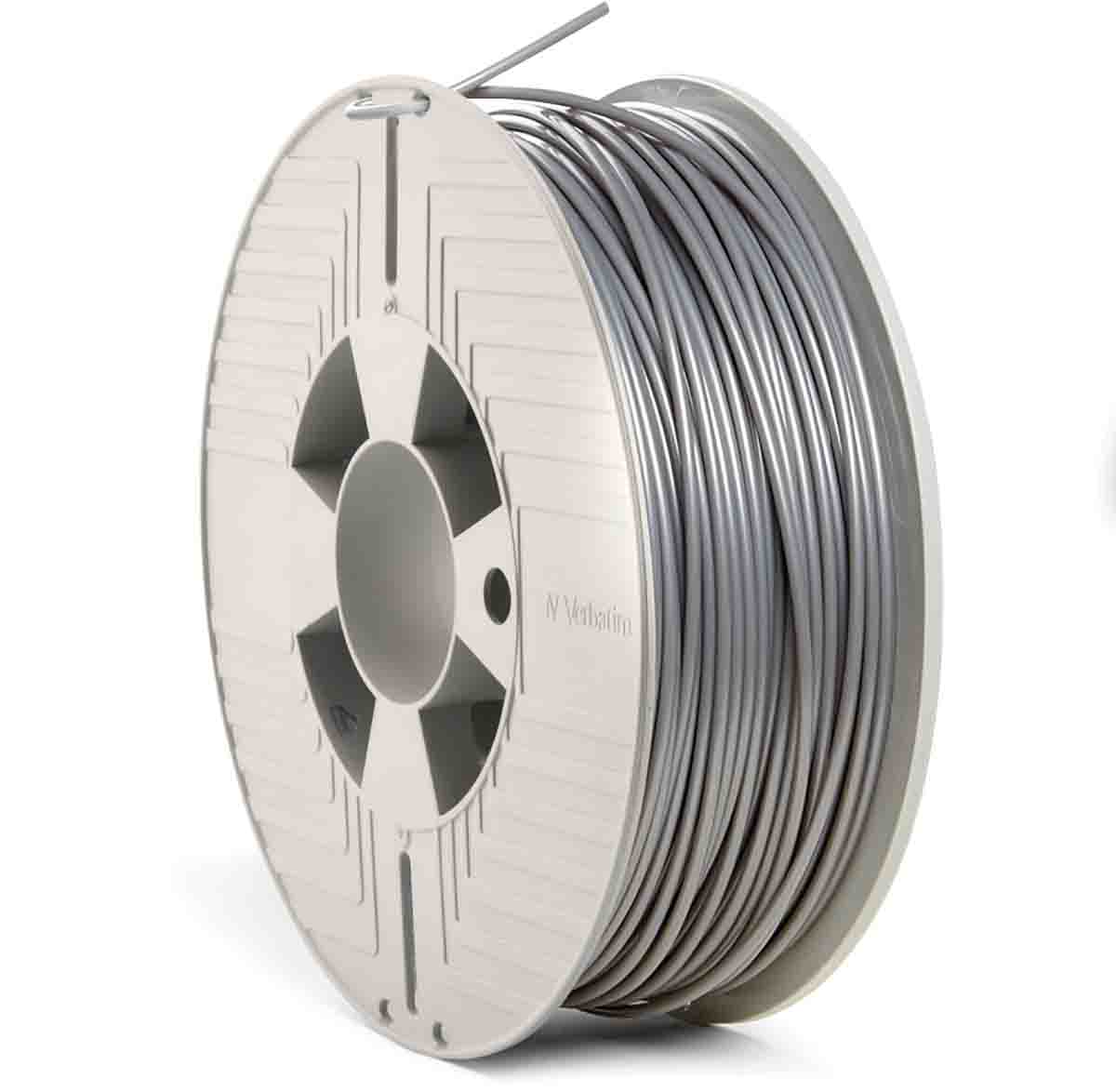 55329 Verbatim 2.85 mm Silver PLA 3D Printer Filament, 1 kg
