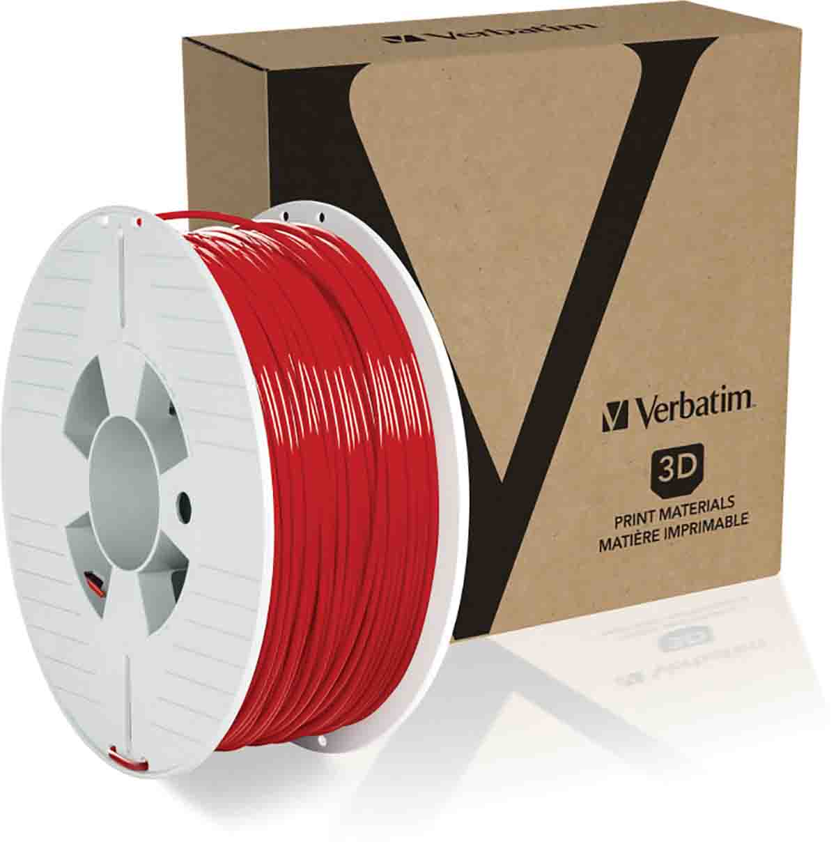 55330 Verbatim 2.85 mm Red PLA 3D Printer Filament, 1 kg