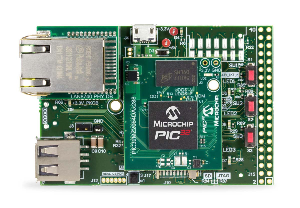 Microchip PIC32MZ Embedded Graphics Starter Kit DM320008