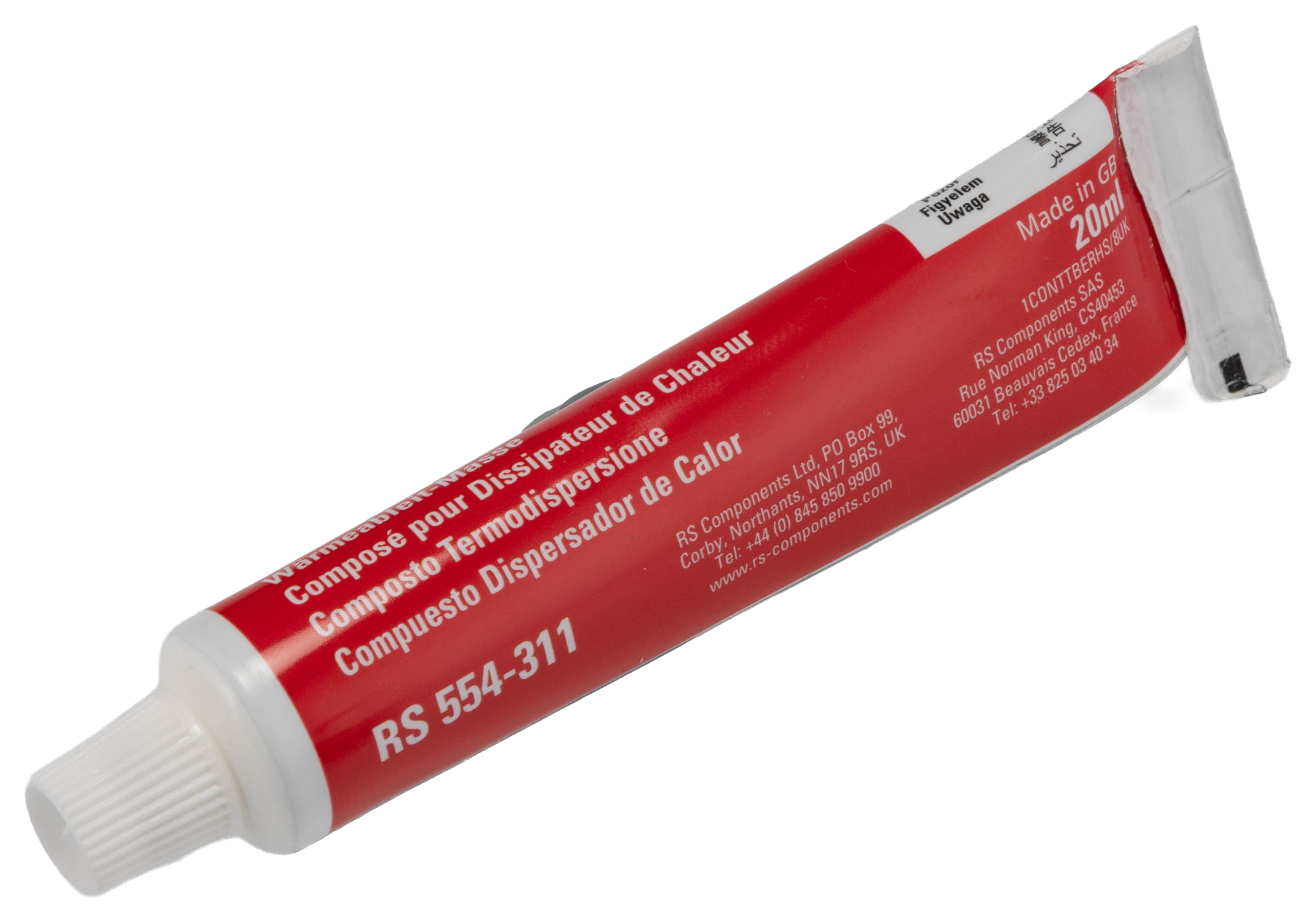 554-311 RS PRO Metal Oxide, Silicone Oil Thermal Paste, 0.65 W/mK, Tube