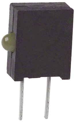555-2401f Dialight 555-2401F Yellow Right Angle PCB LED Indicator, 1 LEDs 5 mm (T-1 3/4) 3 V