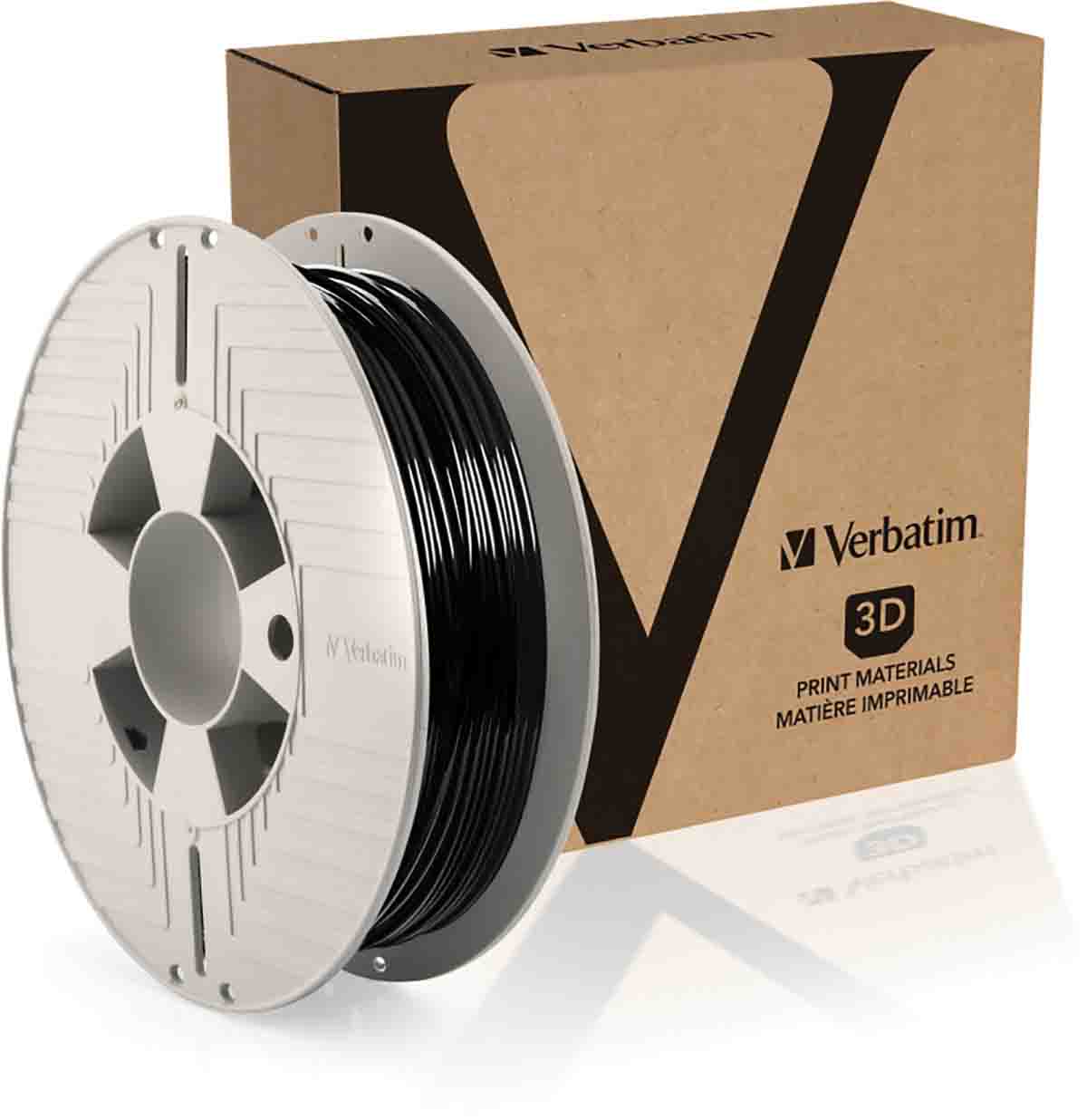 55513 Verbatim 2.85 mm Black Thermoplastic Elastomer 3D Printer Filament, 500 g
