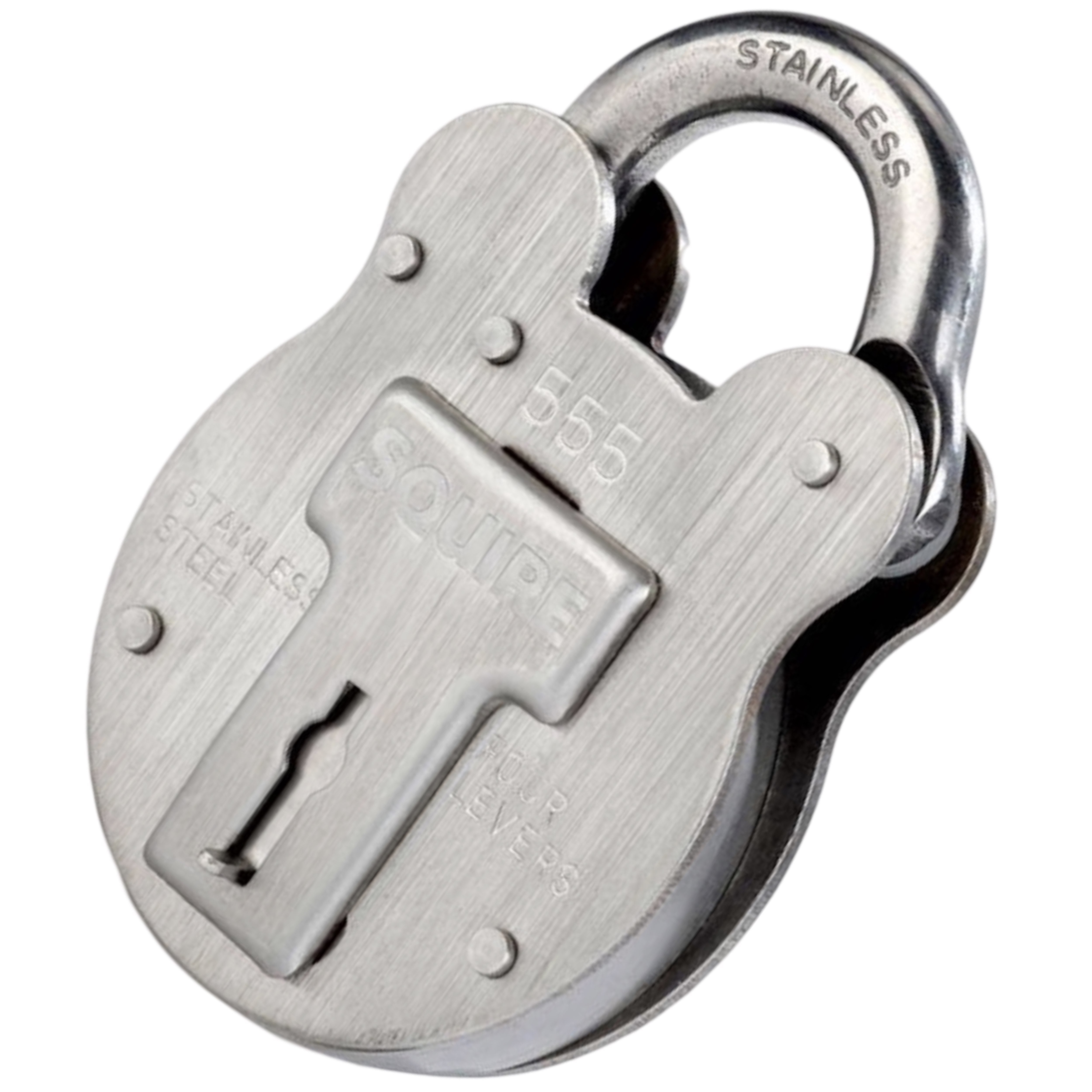 555 Squire Padlock Steel Padlock Weatherproof, 8 mm Shackle, 51 mm Body