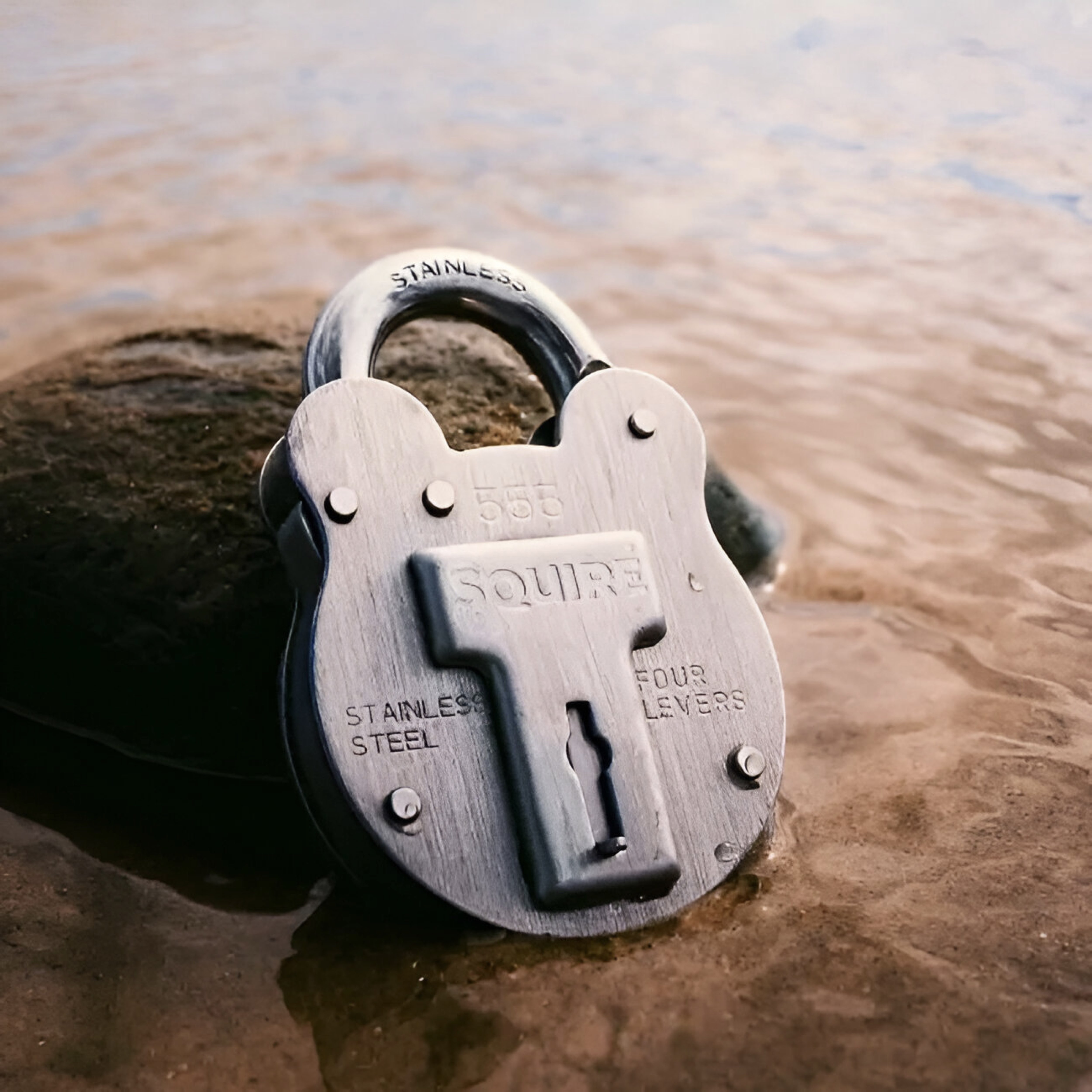 555 Squire Padlock Steel Padlock Weatherproof, 8 mm Shackle, 51 mm Body