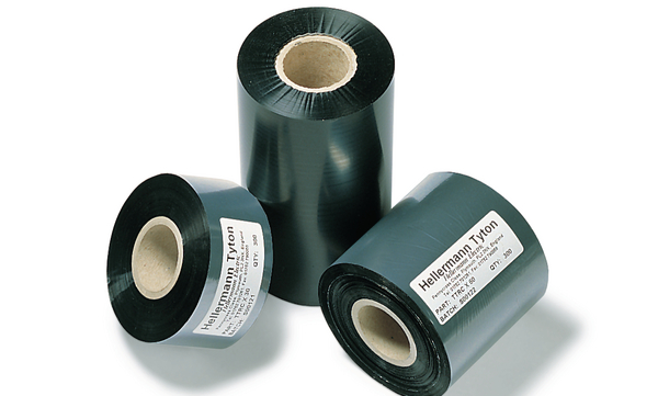 HellermannTyton 556-00061 TT122OUT 110MM-PET-BK Black Label Printer Ribbon, 50.8 mm Width