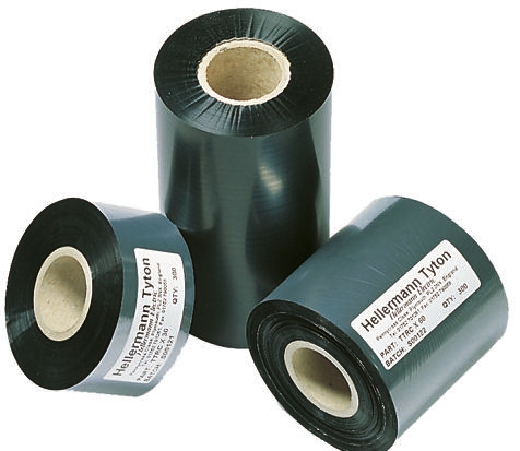HellermannTyton 556-00101 TT822OUT 110MM-PET-BK Black Label Printer Ribbon, 50.8 mm Width
