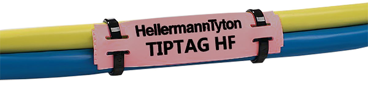HellermannTyton Red Red Print Cable Labels, 65 mm Width, 190 Per Pack Qty, 65 mm