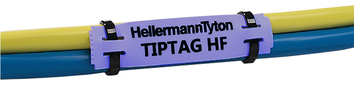 HellermannTyton Blue Blue Print Cable Labels, 65 mm Width, 190 Per Pack Qty, 65 mm