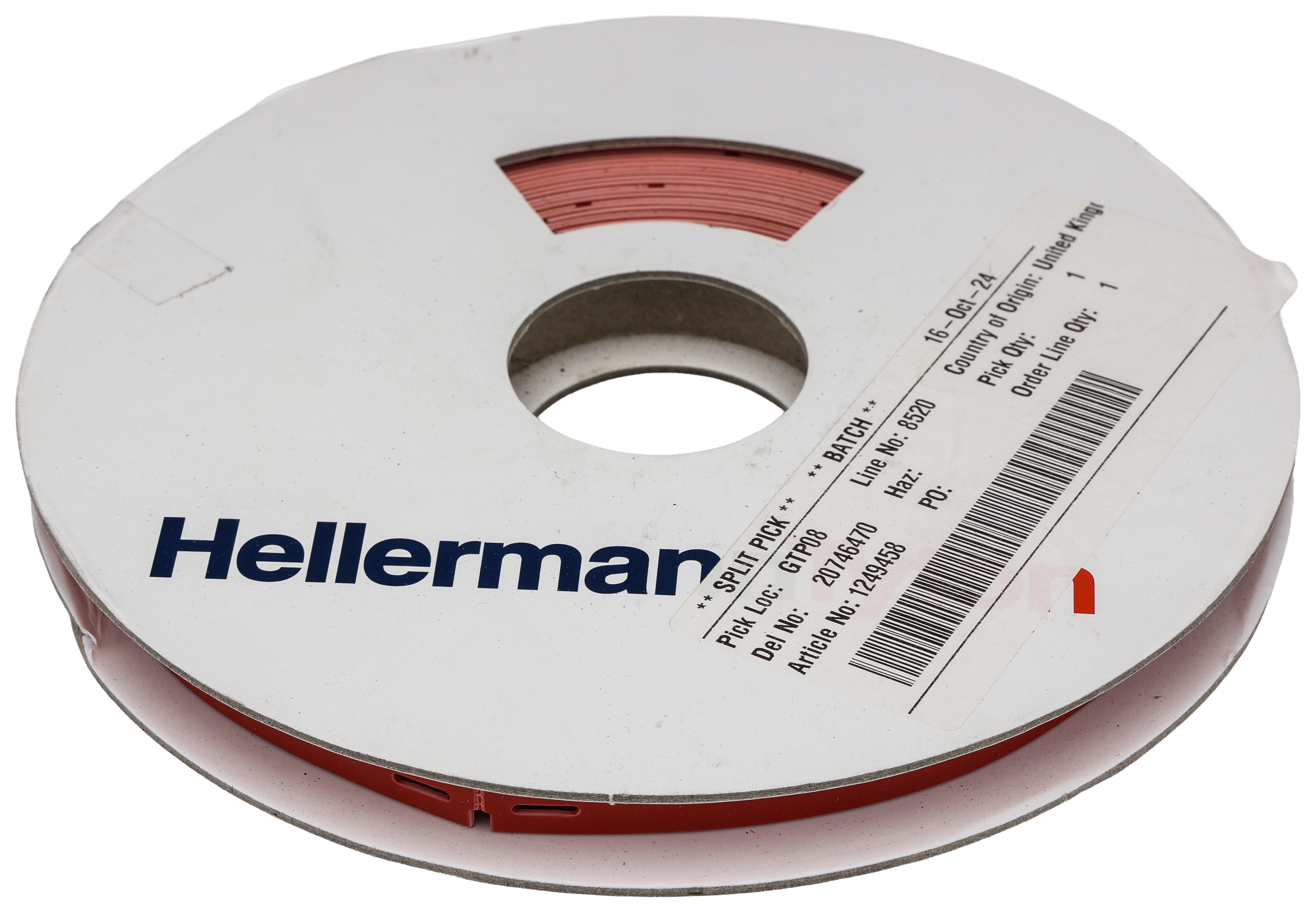 HellermannTyton Red Black Print Cable Labels, 100 mm Width, 120 Per Pack Qty, 100 mm