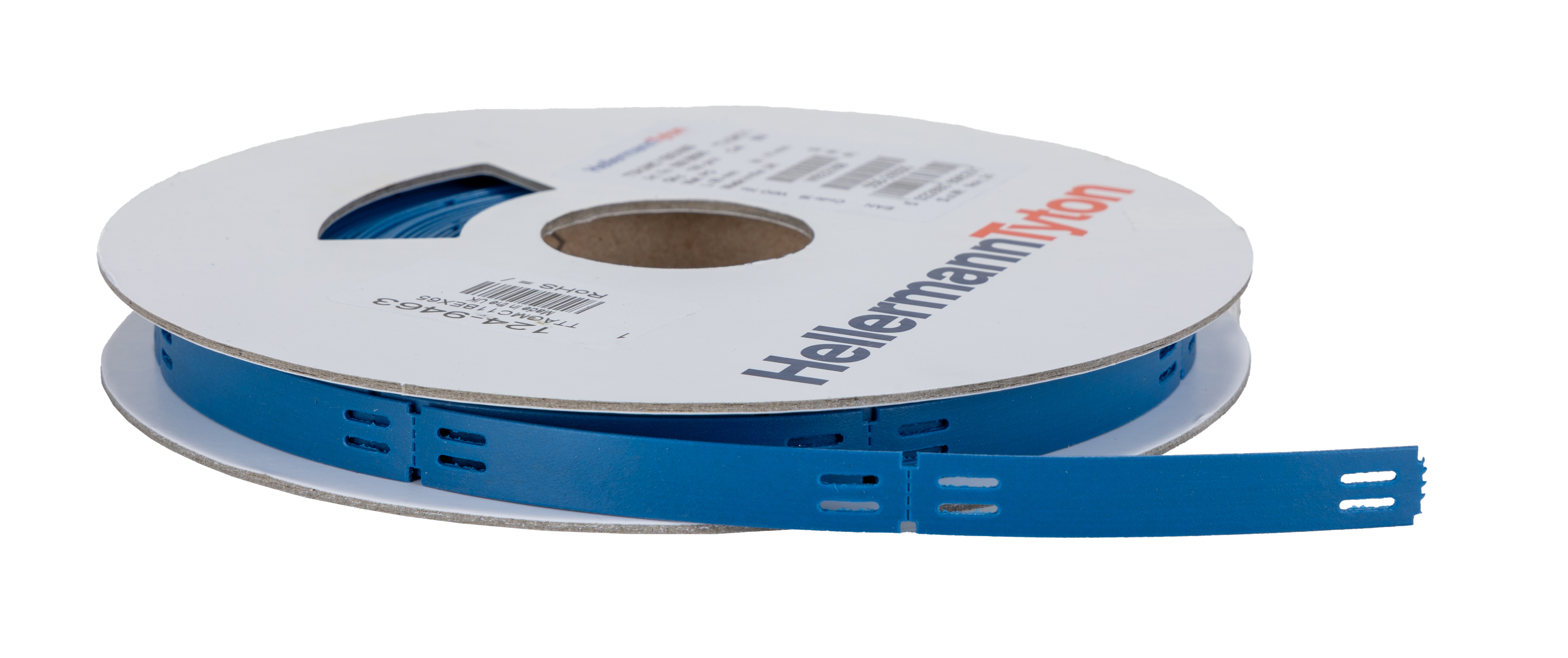 HellermannTyton Blue White Print Cable Labels, 65 mm Width, 190 Per Pack Qty, 65 mm