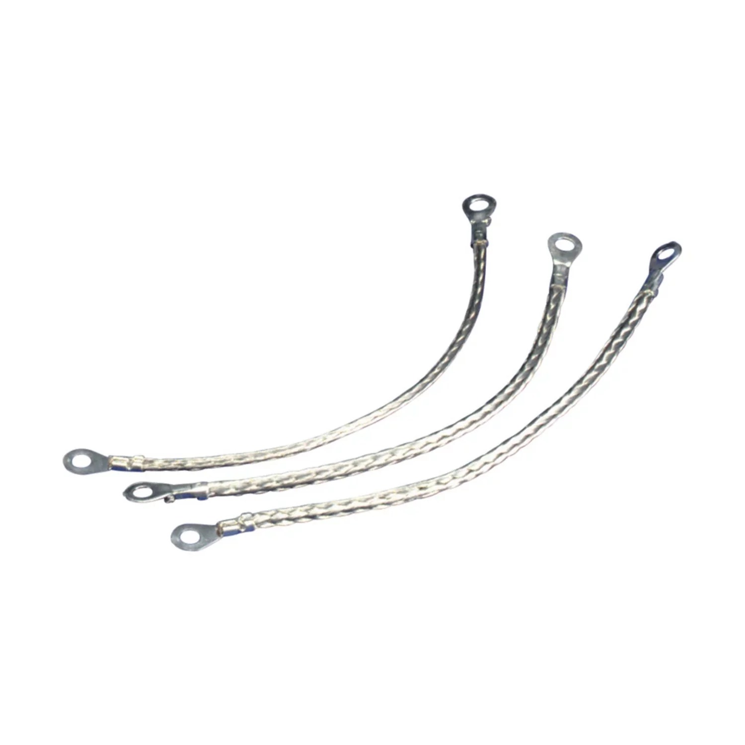 nVent ERICO BJ Round Braid Braided Wire 6.5 mm Stud Size, 150 mm, Copper RoHS