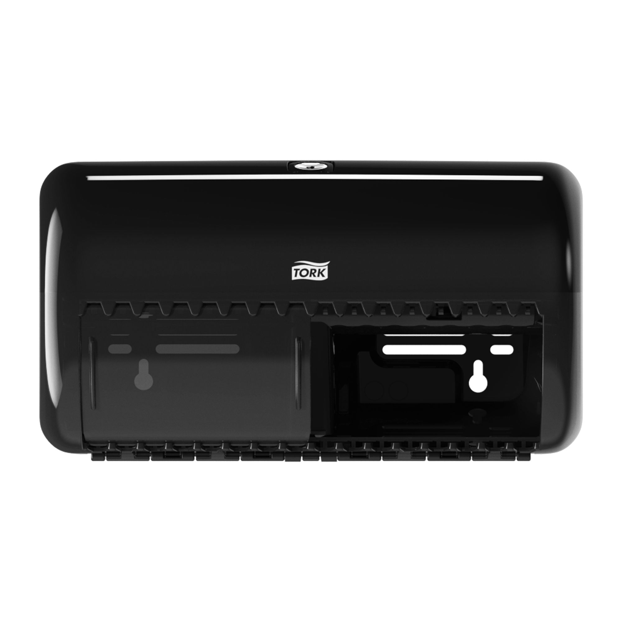 Tork Black Plastic Toilet Roll Dispenser, 153 mm x 158 mm x 286mm