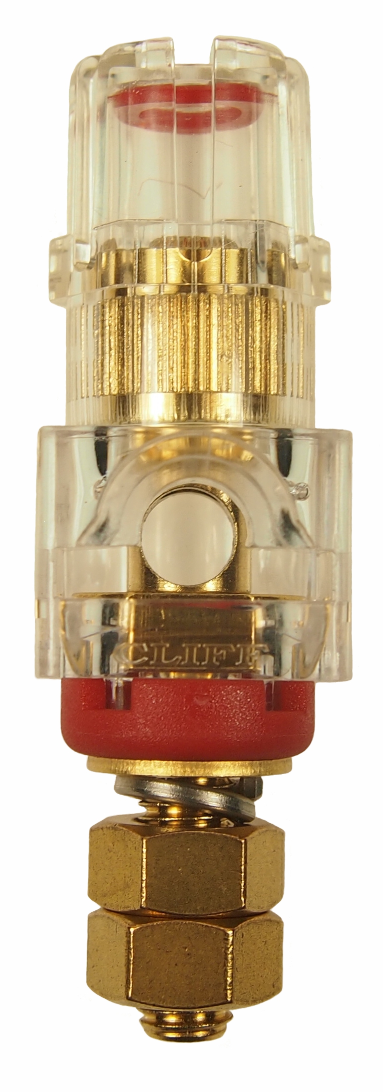 RS PRO, Red 60A Binding Post With Brass Contacts and Gold Plated - 3 mm Hole Diameter