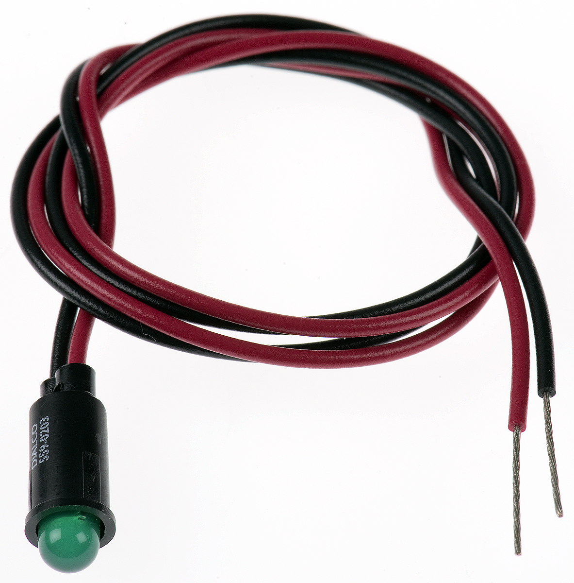 559-0203-007f Dialight 559 Series, Green Panel Mount Indicator, Lead Wire Termination 12V dc, 6.4 mm