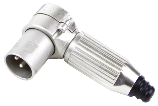 Switchcraft Cable Mount XLR Connector, Right Angle, Male, 3 Way