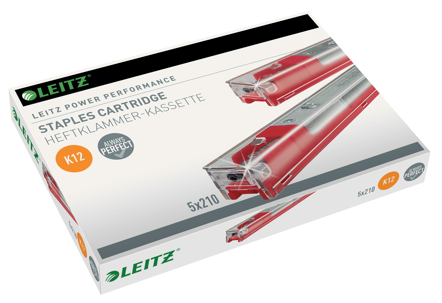 Leitz 55940000 Cartridge Cartridge, 80 Sheet Capacity, 26/12 Staple Size