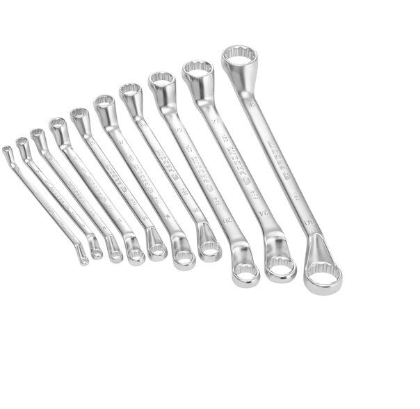 Facom 10-Piece Ring Spanner Set, 6 x 7 to 30 x 32 mm