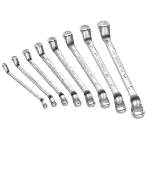 Facom 8-Piece Ring Spanner Set, 8 x 9 to 24 x 26 mm