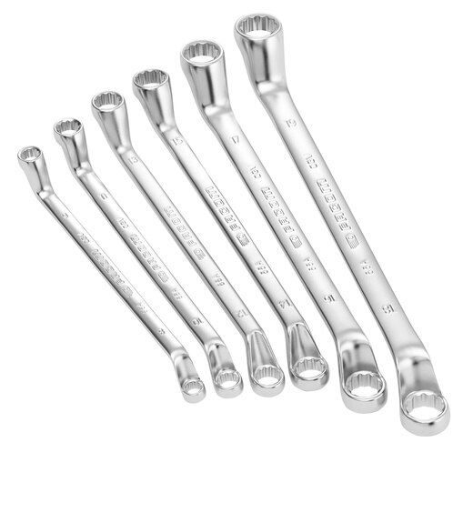 Facom 6-Piece Ring Spanner Set, 8 x 9 to 18 x 19 mm