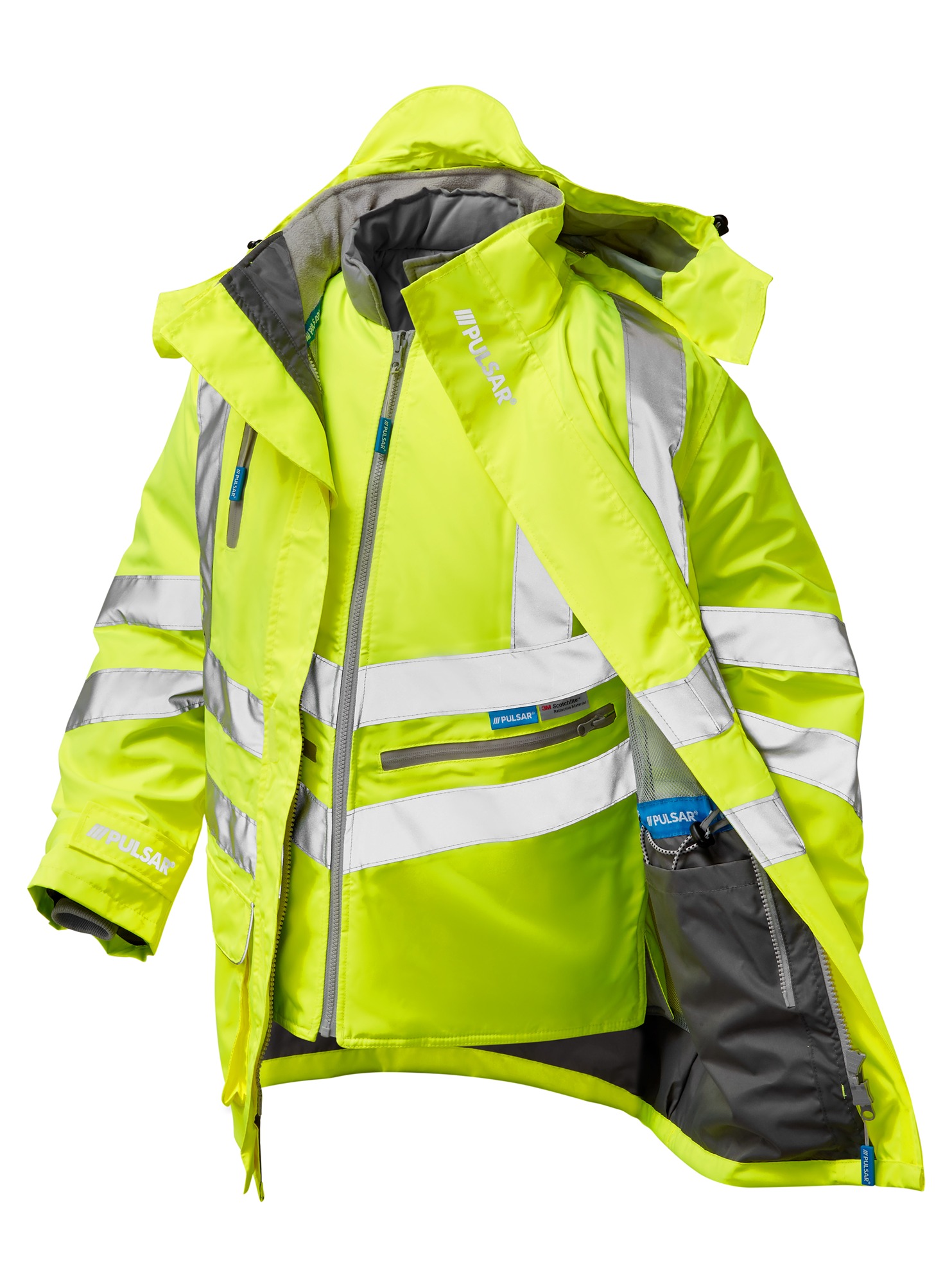 PULSAR Yellow Hi Vis Bodywarmer, 5XL