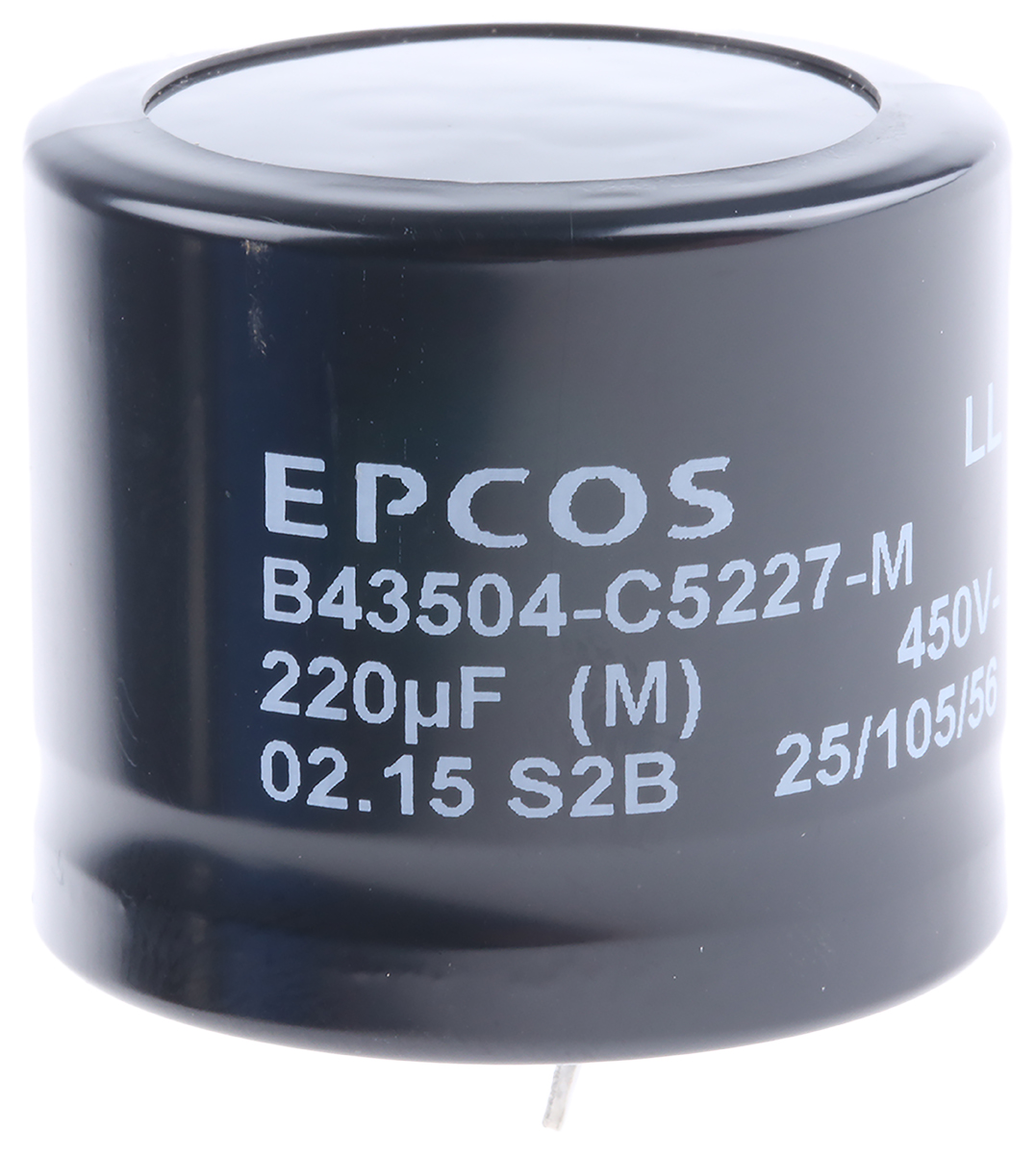 EPCOS 220μF Aluminium Electrolytic Capacitor 450V dc, Snap-In - B43509C5227M060
