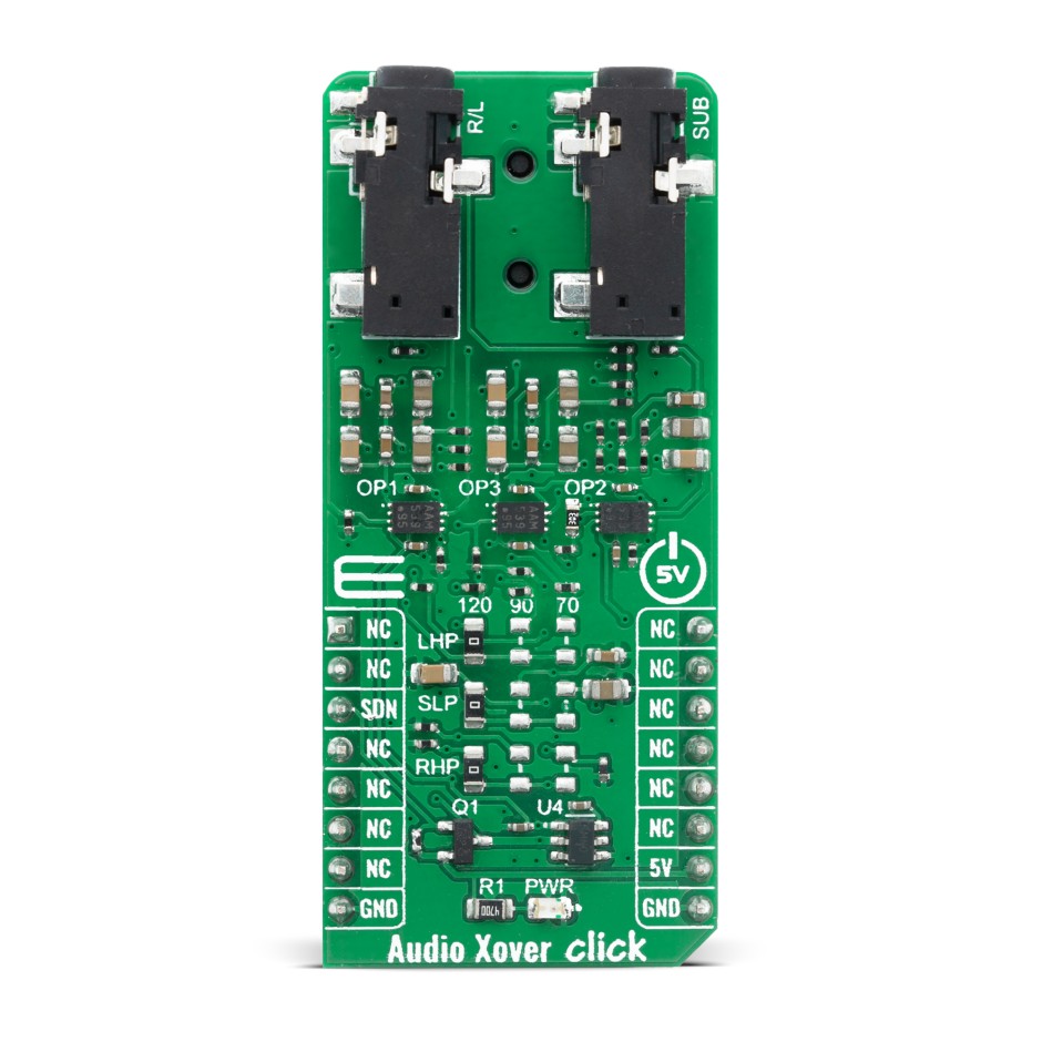 MikroElektronika MIKROE-4104, Audio Xover Click Audio Development Module for MCP6H012