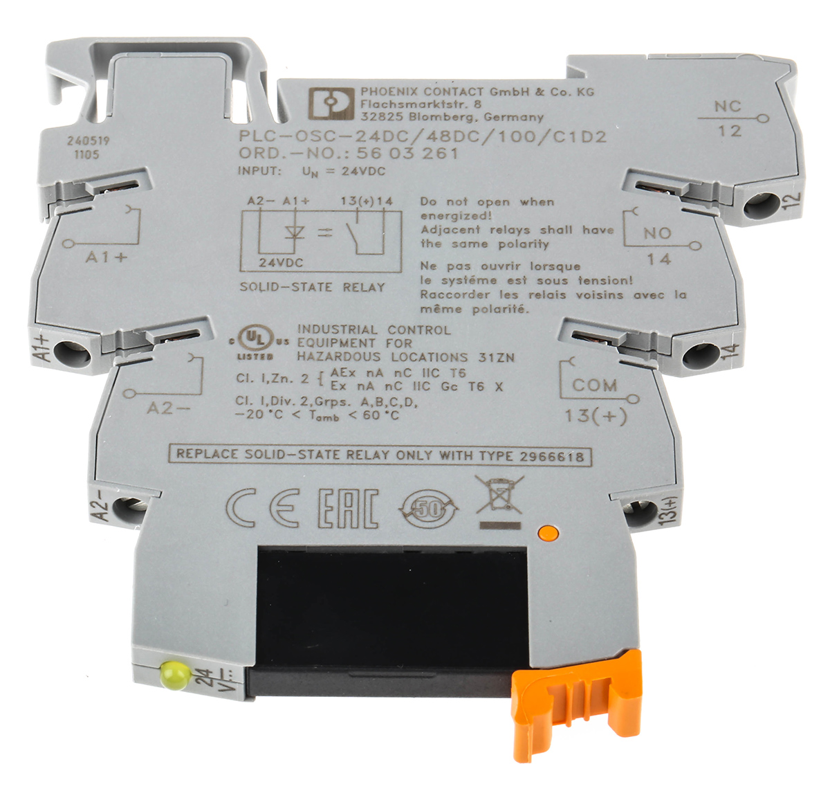 5603261 Phoenix Contact PLC-INTERFACE-PLC-OSC Series Interface Module, Screw Connector, DIN Rail, 8.5mA