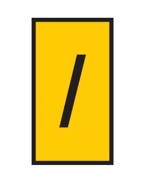 HellermannTyton WIC Snap-On Clip On Cable Marker, Black, Pre-printed "/", 2.8 mm Cable Yellow, 2 mm Cable, 561-01724