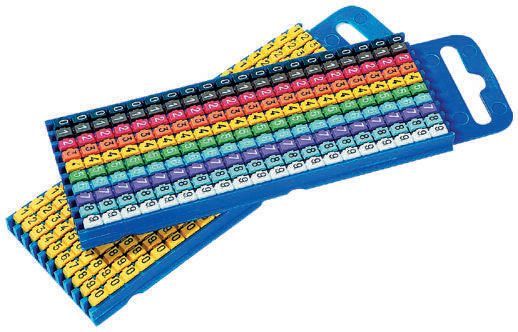 HellermannTyton WIC2 Snap-On Cable Marker, White, Pre-printed "7", 3.8 mm Cable Violet, 2.8 mm Cable, 561-02677