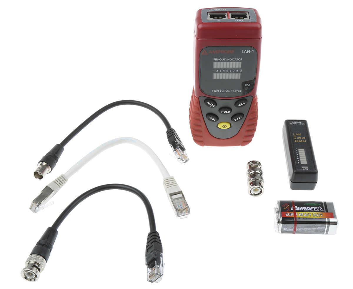lan-1 Amprobe LAN-1 Cable Tester BNC, RJ45