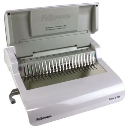 Fellowes Pulsar E-300 Plastic Comb Binding Machine Grey