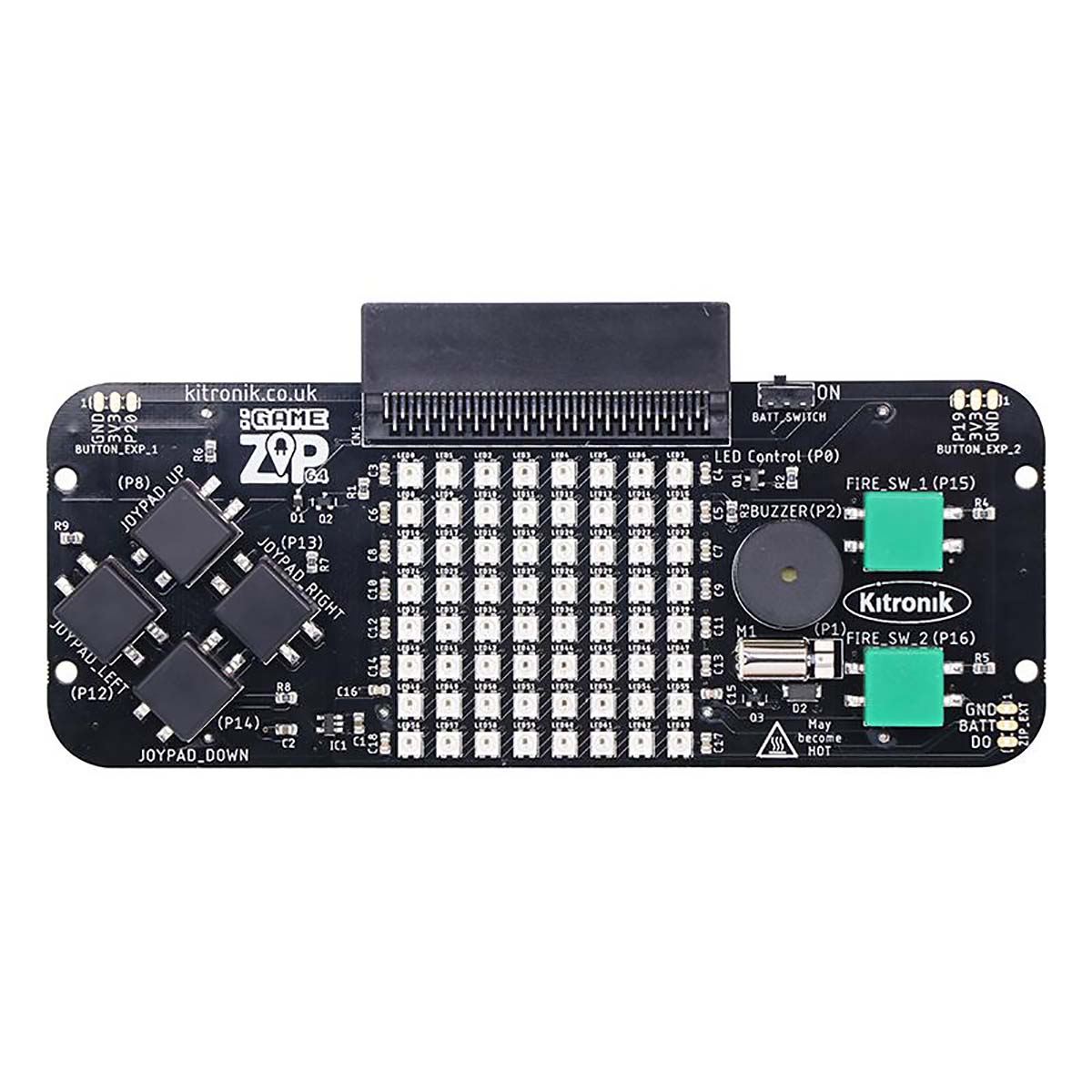 Kitronik 5626 BBC Micro:bit Add-on Kitronik:GAME ZIP 64 for The BBC Micro Bit