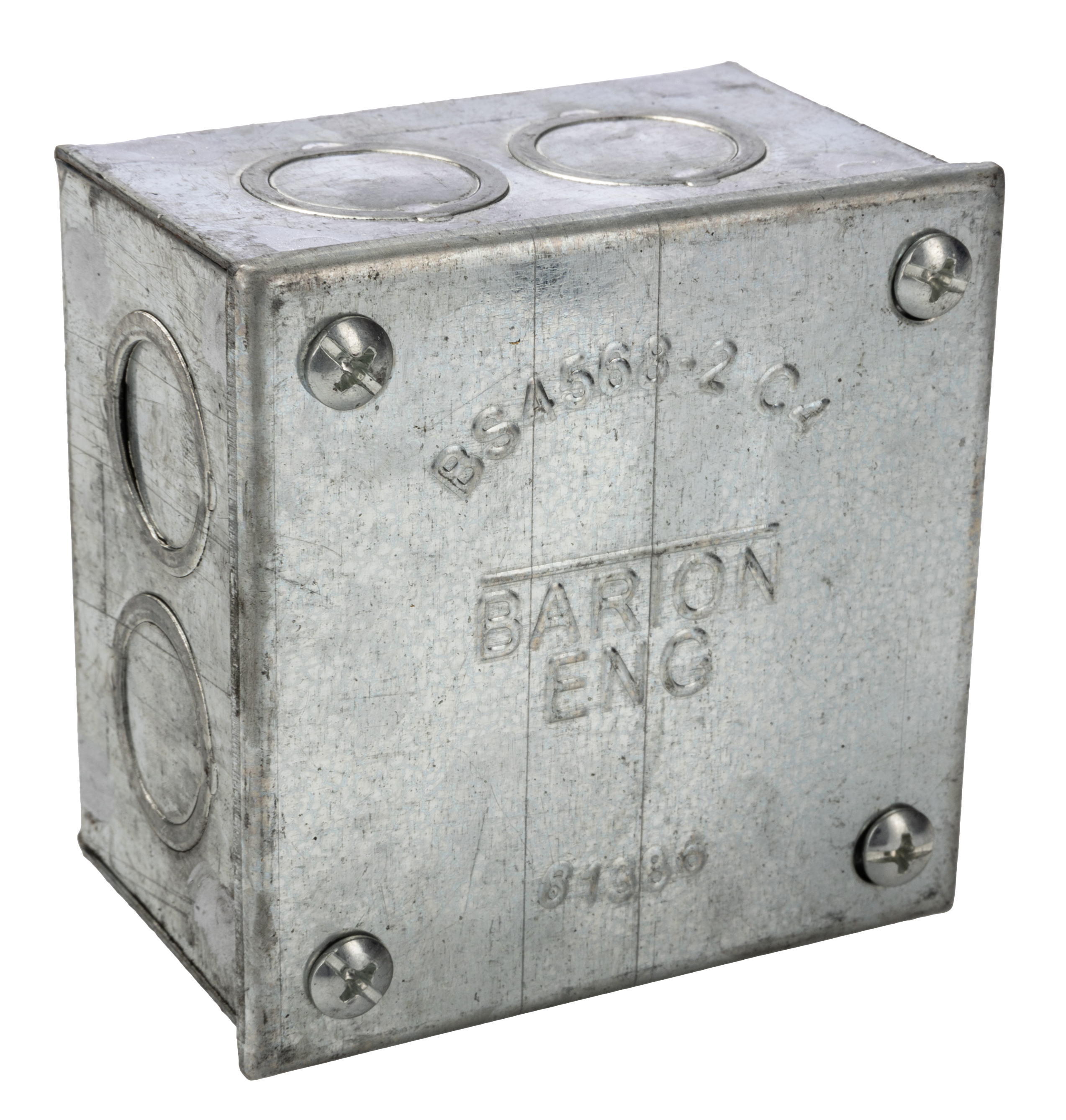 RS PRO Steel Galvanised Adaptable Box 75mm x 75 mm x 75 mm with 8 Knockouts