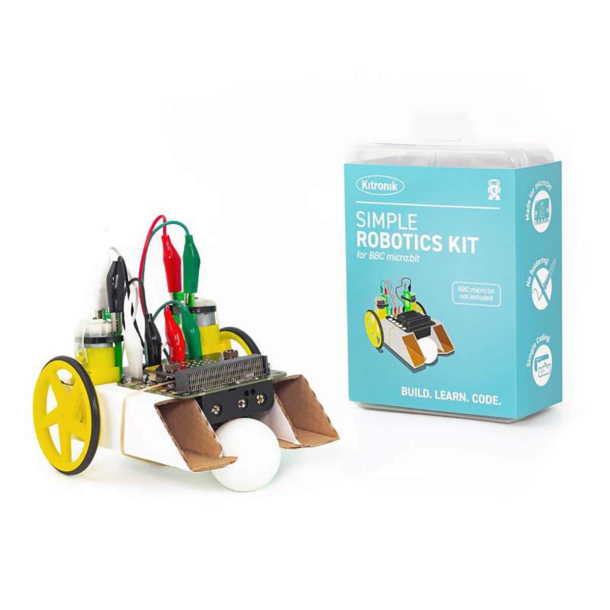 Kitronik 5665 BBC Micro:bit Add-on Kitronik Simple Robotics Kit for The BBC Micro bit-Single Pack
