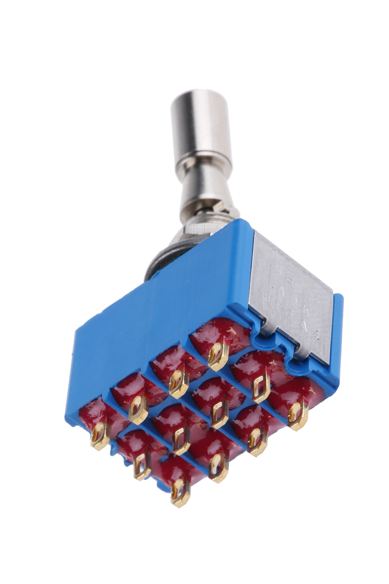 5666adbk2v APEM Toggle Switch, Panel Mount, On-On, 4PDT, Solder Lug Terminal, 24 V dc, 250 V ac
