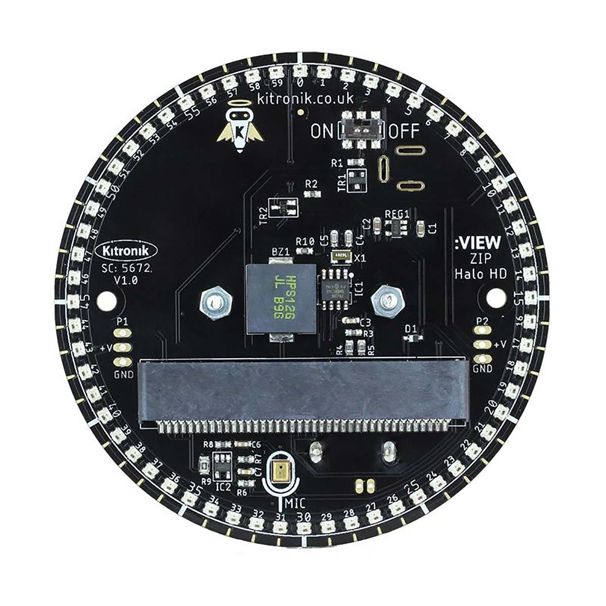 5672 Kitronik  BBC Micro:bit Add-on Kitronik ZIP Halo HD for Micro bit